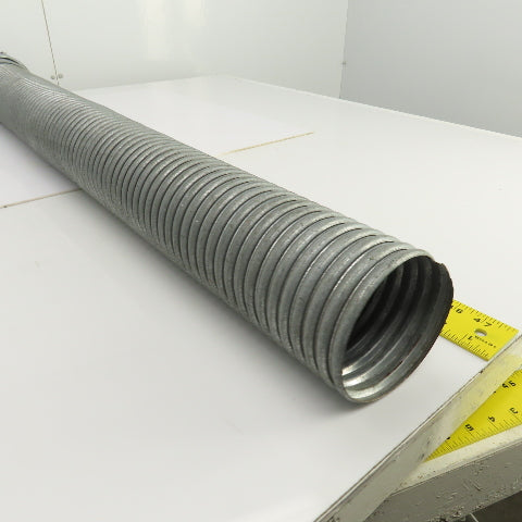 4" ID Corrugated Galvanized Steel Flexible Protective Hose 40-1/2" OAL