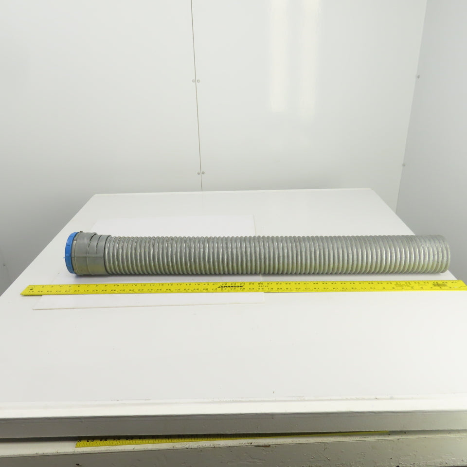4" ID Corrugated Galvanized Steel Flexible Protective Hose 40-1/2" OAL