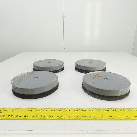 4" OD Rubber Mounted Vibration Absorbing Machine Pad Feet 1-3/4" H Lot Of 4