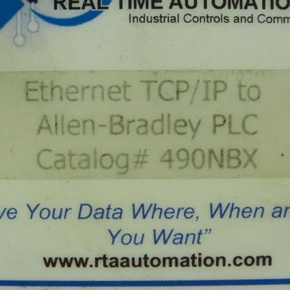 RTA 490NBX Ethernet TCP/IP to Allen-Bradley PLC