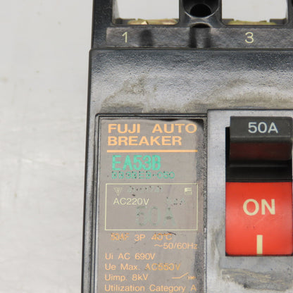 Fuji EA53B 50A Auto Breaker 690V Lot Of 2