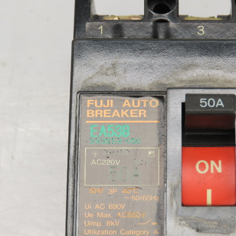 Fuji EA53B 50A Auto Breaker 690V Lot Of 2