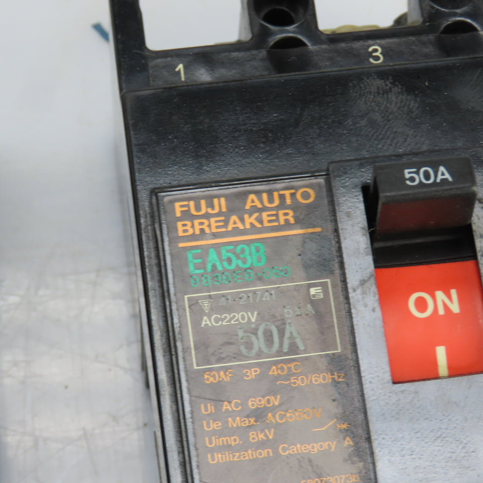 Fuji EA53B 50A Auto Breaker 690V Lot Of 2