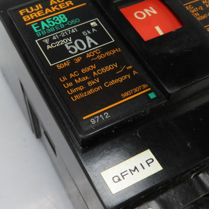 Fuji EA53B 50A Auto Breaker 690V Lot Of 2