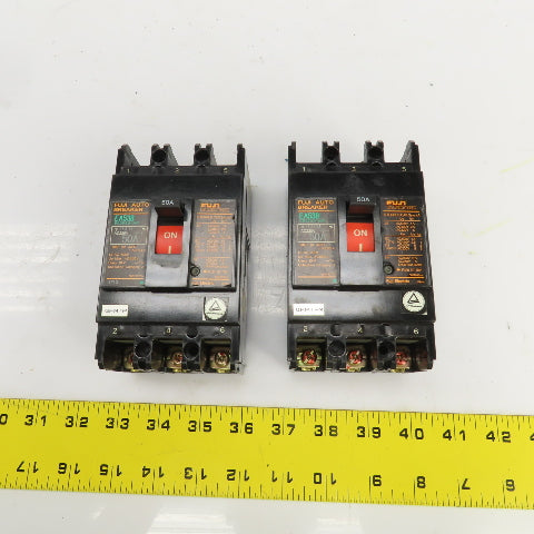 Fuji EA53B 50A Auto Breaker 690V Lot Of 2
