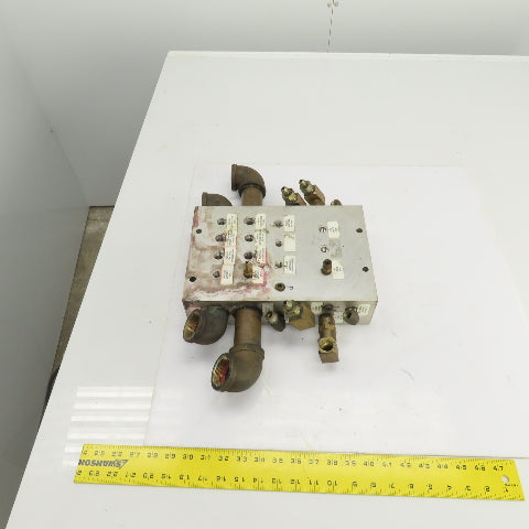 26 Port Aluminum Body Pneumatic Supply Manifold 1/4", 3/8", 1-1/4" NPT