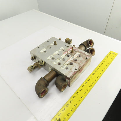 26 Port Aluminum Body Pneumatic Supply Manifold 1/4", 3/8", 1-1/4" NPT