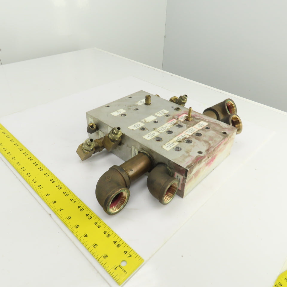 26 Port Aluminum Body Pneumatic Supply Manifold 1/4", 3/8", 1-1/4" NPT