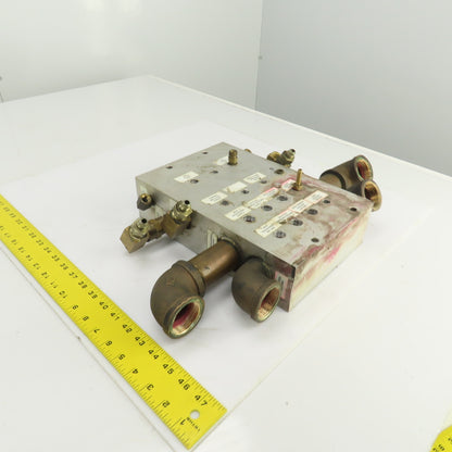 26 Port Aluminum Body Pneumatic Supply Manifold 1/4", 3/8", 1-1/4" NPT