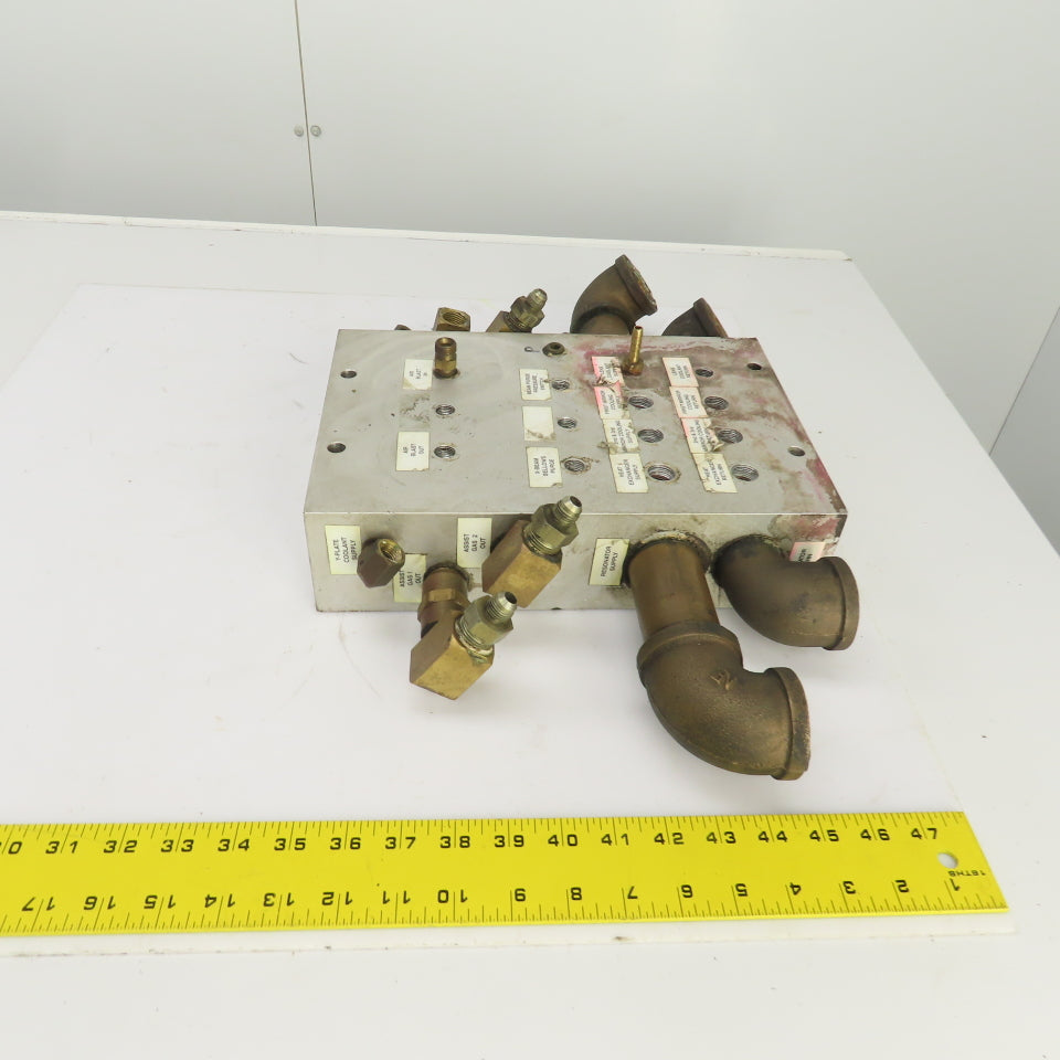 26 Port Aluminum Body Pneumatic Supply Manifold 1/4", 3/8", 1-1/4" NPT