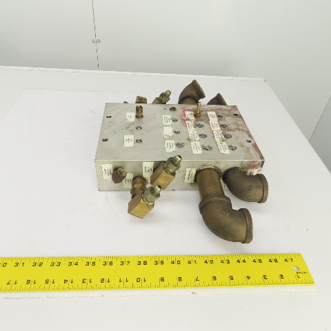 26 Port Aluminum Body Pneumatic Supply Manifold 1/4", 3/8", 1-1/4" NPT