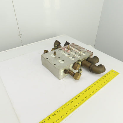 26 Port Aluminum Body Pneumatic Supply Manifold 1/4", 3/8", 1-1/4" NPT