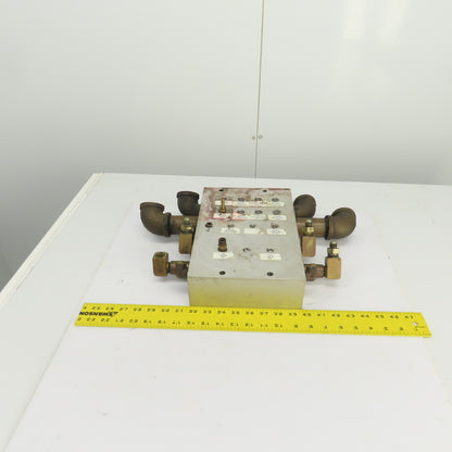 26 Port Aluminum Body Pneumatic Supply Manifold 1/4", 3/8", 1-1/4" NPT