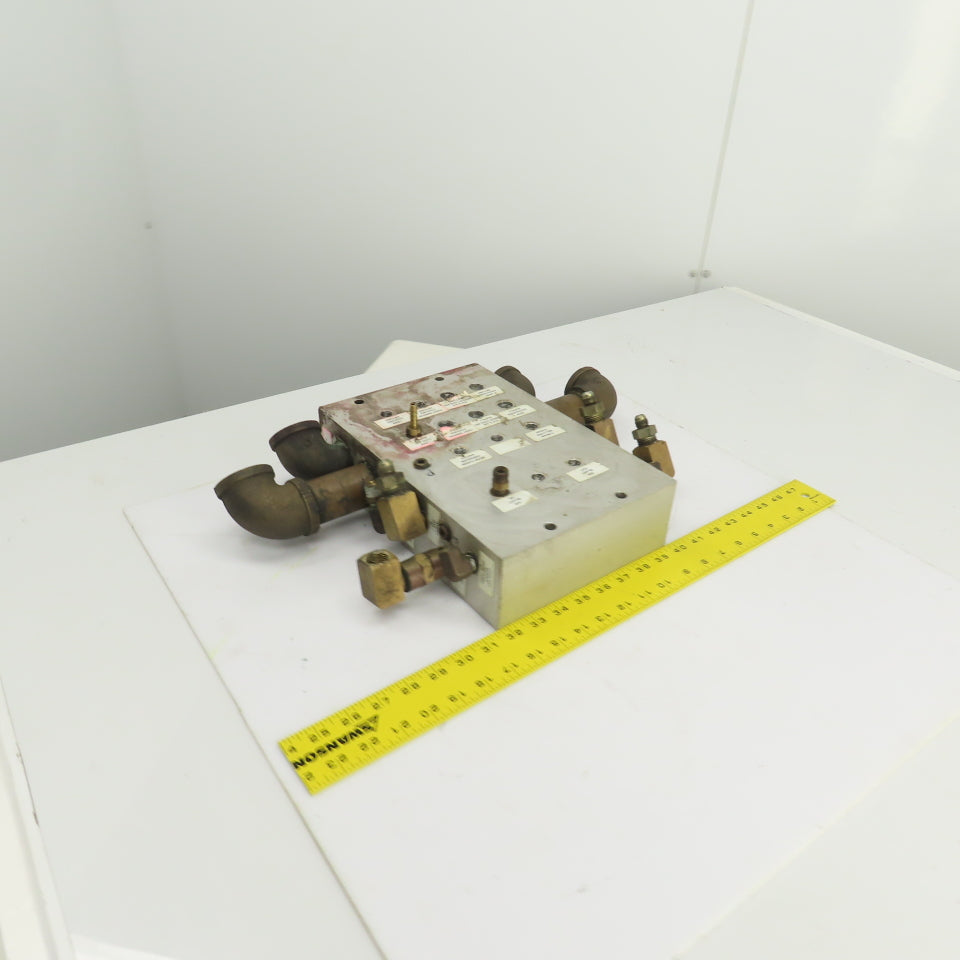 26 Port Aluminum Body Pneumatic Supply Manifold 1/4", 3/8", 1-1/4" NPT