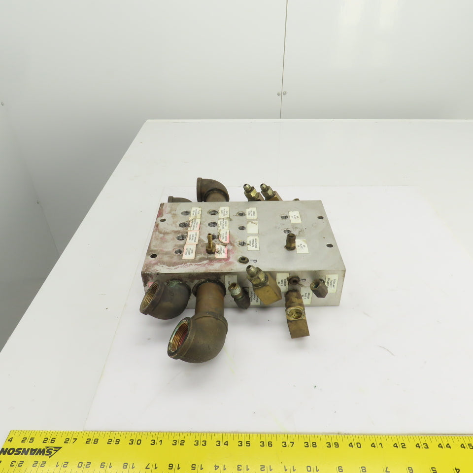 26 Port Aluminum Body Pneumatic Supply Manifold 1/4", 3/8", 1-1/4" NPT