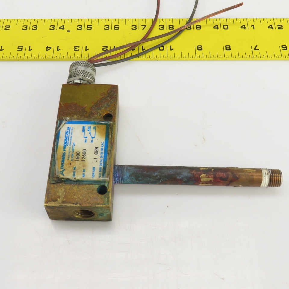 Thomas 12600 1600 Liquid Or Gas Flow Switch 0.1GPM 50-240VAC
