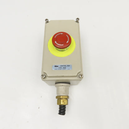 Idec Type AGA 41-10650 Twist Release Mushroom Head Emergency Stop Enclosure 300V