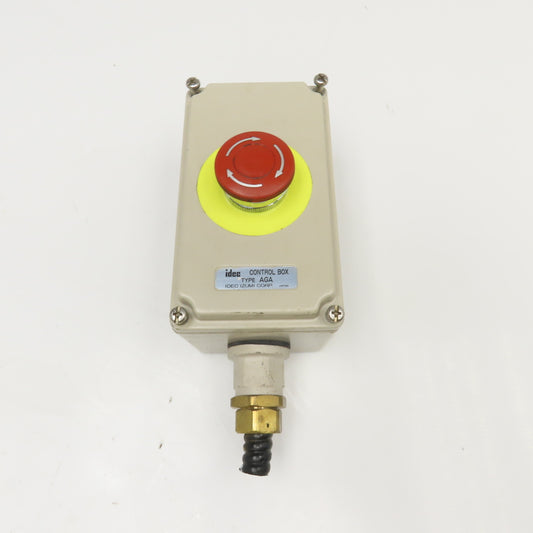 Idec Type AGA 41-10650 Twist Release Mushroom Head Emergency Stop Enclosure 300V