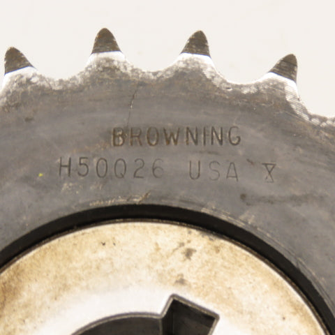 Browning Q1-1-3/8x5/16 H50Q26 Roller Chain Sprocket Split Taper Bushing