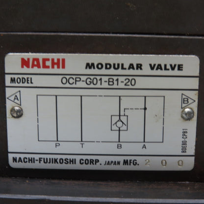 Nachi SLD-G01-A3X-C1-11 OPC-G01-B1-20 2 Way Solenoid Modulator Valve 110V Coil