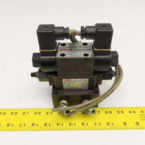 Nachi SLD-G01-C5-C1-11 OCY-G01-W-Y-20 5/3 Way Closed Center Modular Valve 110V