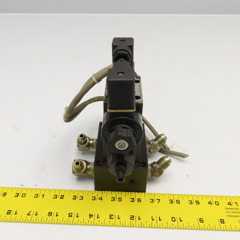 Nachi SLD-G01-C5-C1-11 OCY-G01-W-Y-20 5/3 Way Closed Center Modular Valve 110V