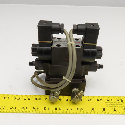 Nachi SLD-G01-C5-C1-11 OCY-G01-W-Y-20 5/3 Way Closed Center Modular Valve 110V