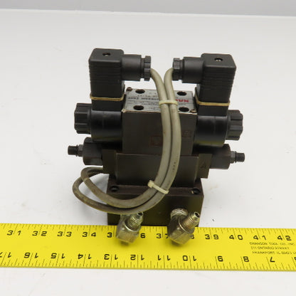 Nachi SLD-G01-C5-C1-11 OCY-G01-W-Y-20 5/3 Way Closed Center Modular Valve 110V