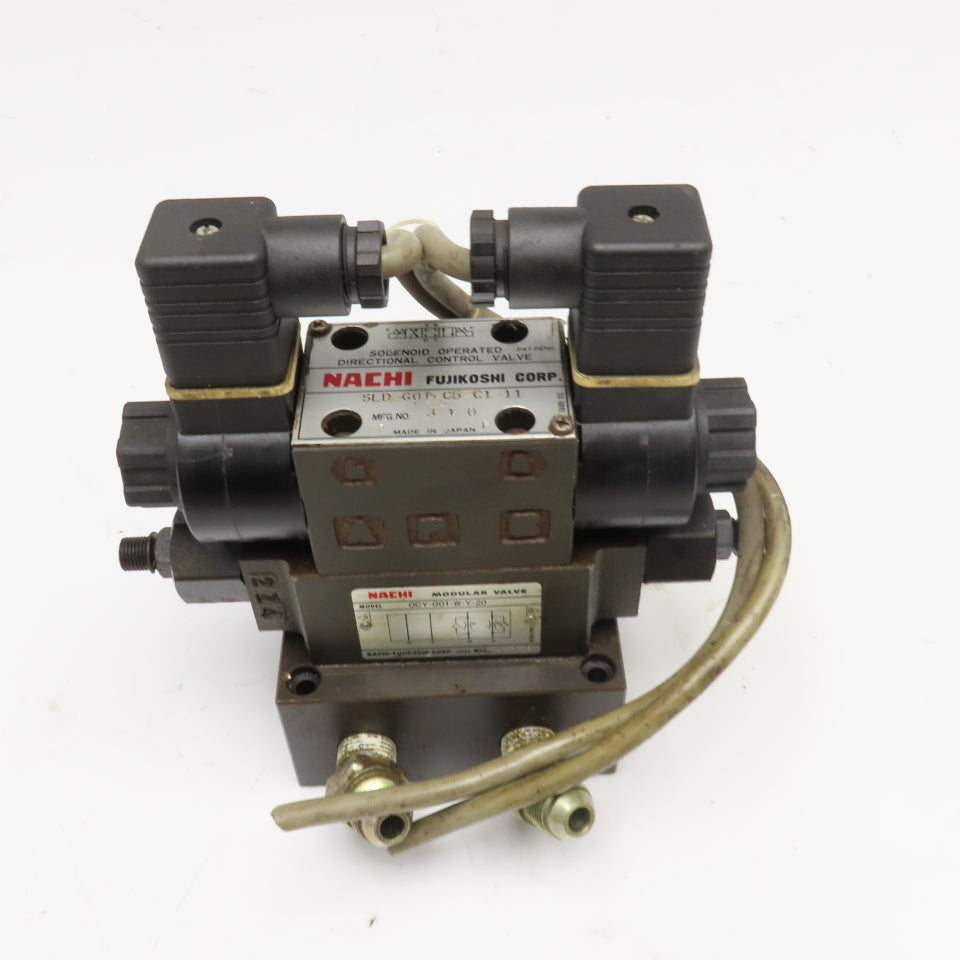 Nachi SLD-G01-C5-C1-11 OCY-G01-W-Y-20 5/3 Way Closed Center Modular Valve 110V