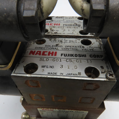 Nachi SLD-G01-C5-C1-11 OY-G01-T-20 5/3 Way Closed Center Directional Valve Check
