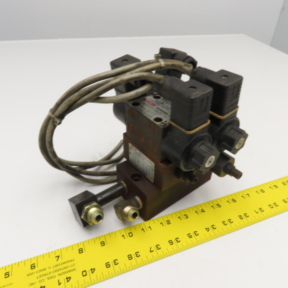 Nachi SLD-G01-C5-C1-11 OY-G01-T-20 5/3 Way Closed Center Directional Valve Check