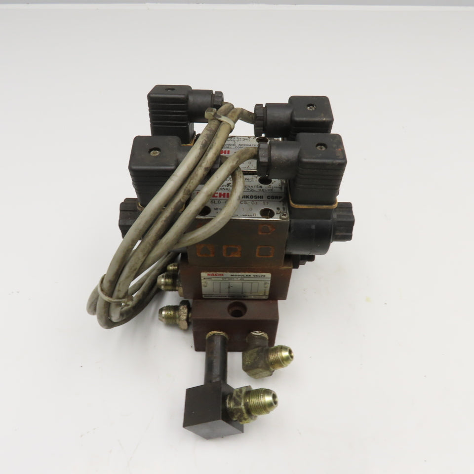Nachi SLD-G01-C5-C1-11 OY-G01-T-20 5/3 Way Closed Center Directional Valve Check