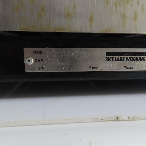 Rice Lake BM1824-200 Stainless Steel Bench Scale 200LB Cap GSE 350 Indicator 1PH