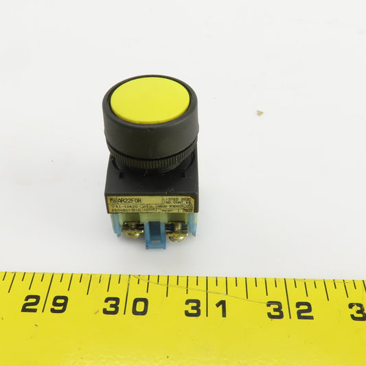 Fuji AR22FOR Momentary Contact Yellow Push Button 250V Lincoln Pulse Power 500
