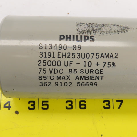 Philips S13490-89 25,000 UF Capacitor 75VDC Pulse Power 500 Welder