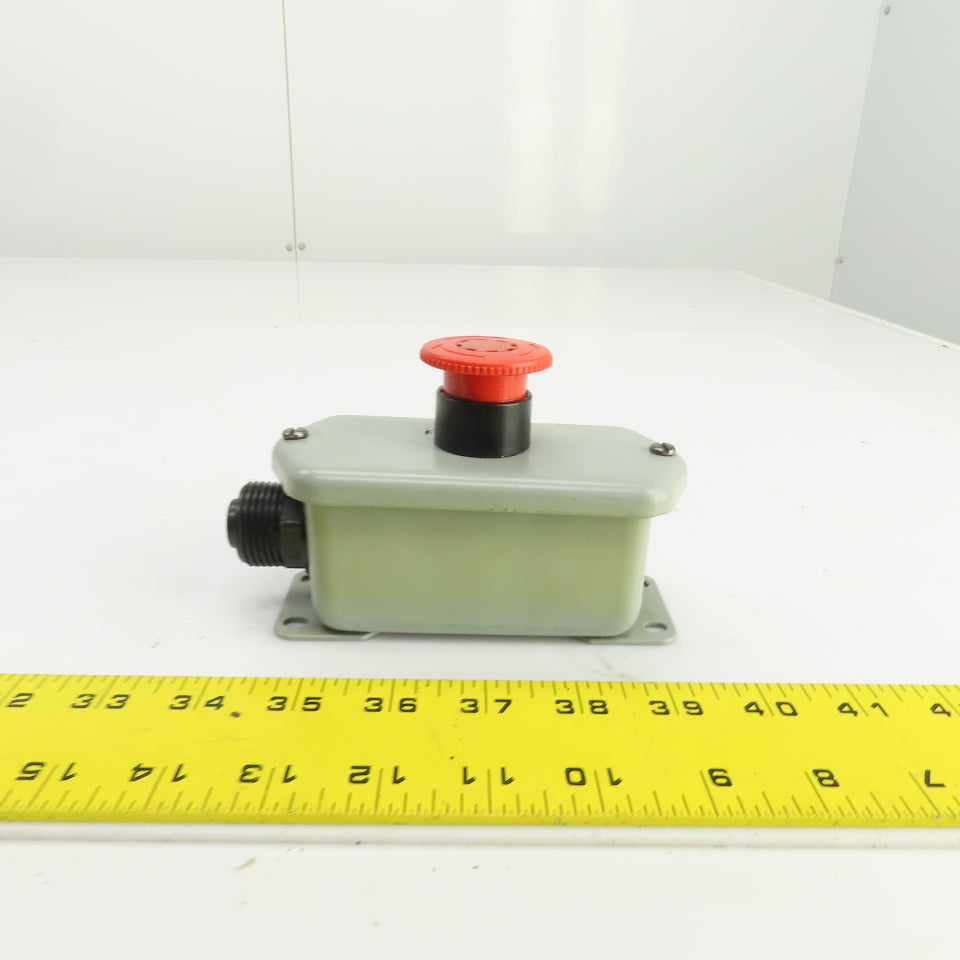 Fuji AR22V2R 250V Red Push-Twist E-Stop Button 6A W/Enclosure