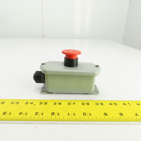 Fuji AR22V2R 250V Red Push-Twist E-Stop Button 6A W/Enclosure