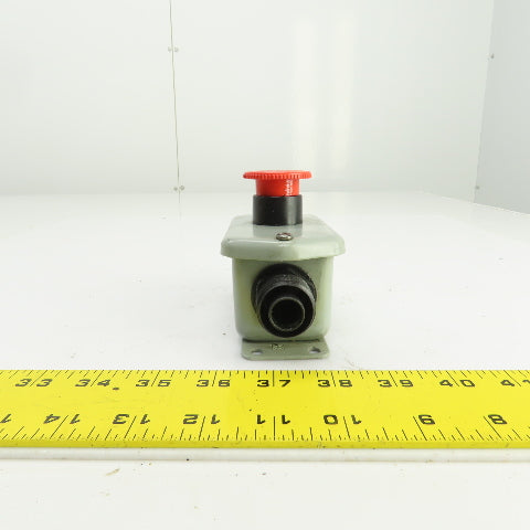 Fuji AR22V2R 250V Red Push-Twist E-Stop Button 6A W/Enclosure