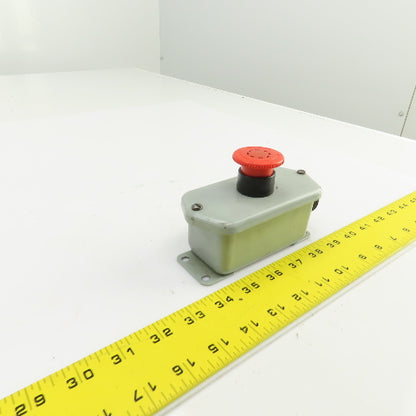 Fuji AR22V2R 250V Red Push-Twist E-Stop Button 6A W/Enclosure