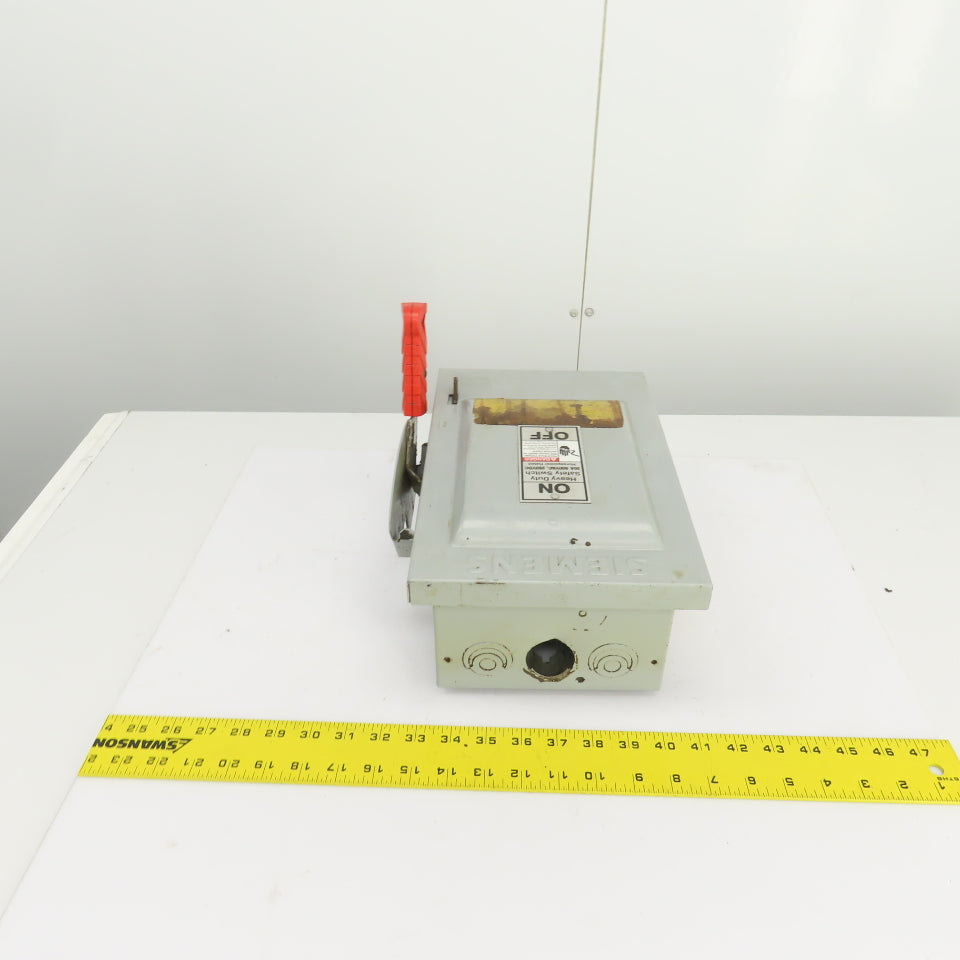 Siemens HNF361 30A Heavy Duty Safety Disconnect Switch 600VAC 3 Pole 30HP Type 1