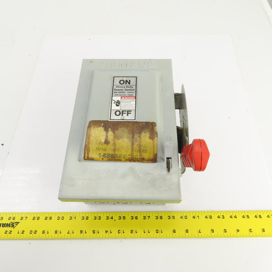 Siemens HNF361 30A Heavy Duty Safety Disconnect Switch 600VAC 3 Pole 30HP Type 1