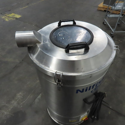 Nilfisk R305X 480V 3Ph 60Hz 2.55kW Stainless Steel Trim Vacuum 150L Capacity