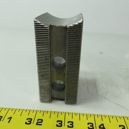 Abbott KTT8S Soft Lathe Chuck Jaw 1-1/2" x 3" x 2" Serrated Lot of 3