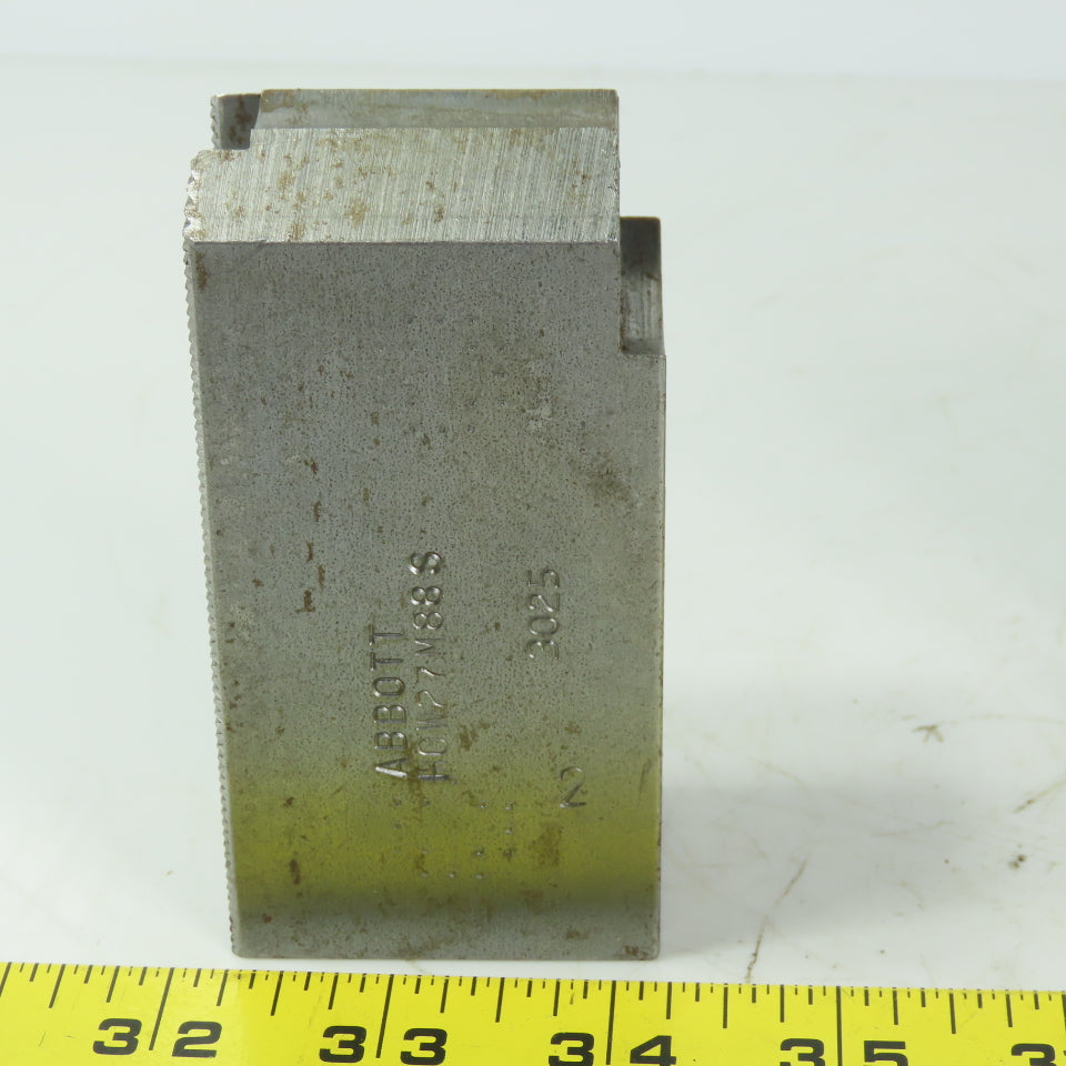 Abbott H0W27M88S Soft Lathe Chuck Jaw 1-1/2" x 4" x 2" Serrated Lot of 3