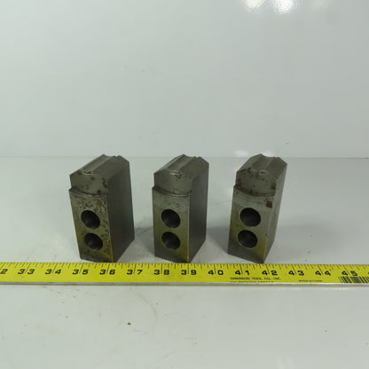 Abbott H0W27M88S Soft Lathe Chuck Jaw 1-1/2" x 4" x 2" Serrated Lot of 3