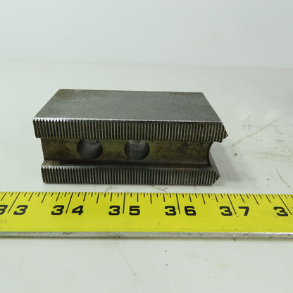 Abbott H0W27M88S Soft Lathe Chuck Jaw 1-1/2" x 3-1/2" x 2" Serrated Lot of 3