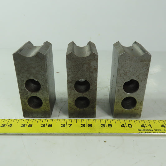 Abbott H0W27M88S Soft Lathe Chuck Jaw 1-1/2" x 3-1/2" x 2" Serrated Lot of 3