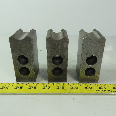 Abbott H0W27M88S Soft Lathe Chuck Jaw 1-1/2" x 3-1/2" x 2" Serrated Lot of 3
