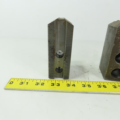 Abbott KTT10S Soft Lathe Chuck Jaw 1-1/2" x 4" x 2" Serrated Lot of 3