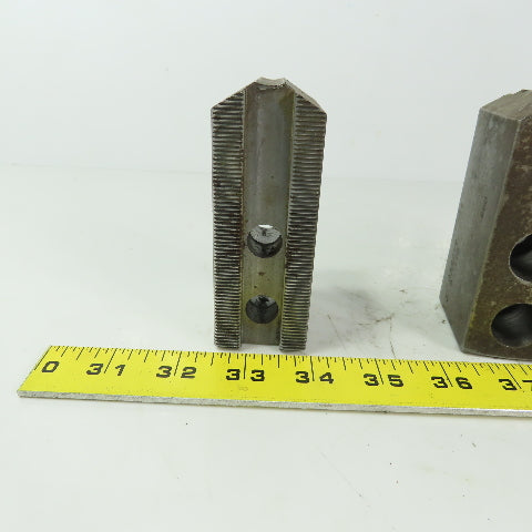 Abbott KTT10S Soft Lathe Chuck Jaw 1-1/2" x 4" x 2" Serrated Lot of 3